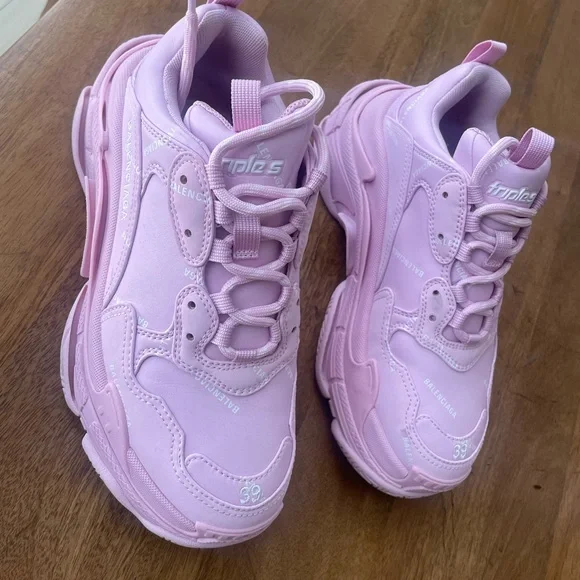 Balenciaga Triple S logo-embroidered leather, nubuck and mesh sneakers. - Picture 4 of 4